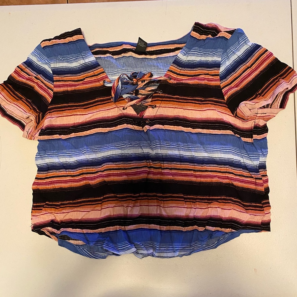 FOREVER 21 striped crop top